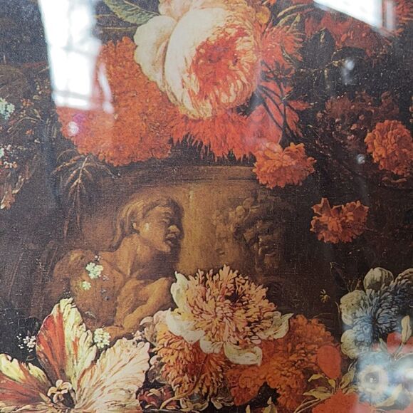 Vintage Matted and Framed Floral Print by Jan Bruehel named “Flowers in a Vase.” - Picture 4 of 16